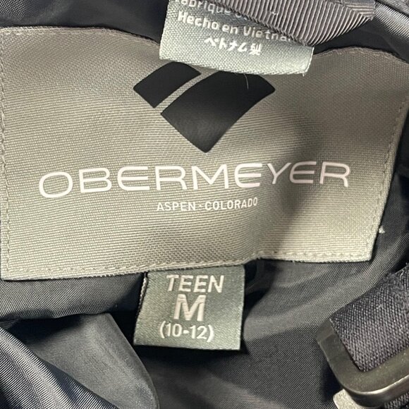 Obermeyer Ski Pants Teen Medium 10-12 Black Enforcer Insulated Suspenders - Picture 14 of 16